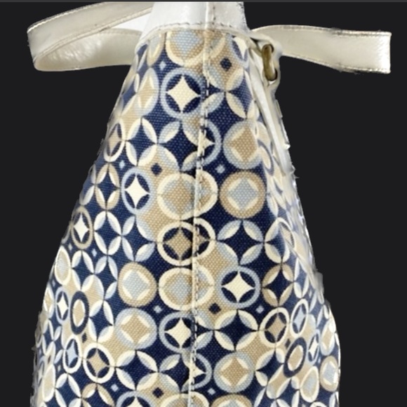 CELINE Abstract Canvas & Leather Tote - Picture 2 of 3